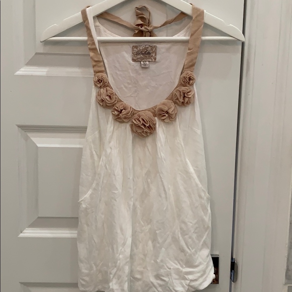 Anthropologie Deletta floral halter top size Small